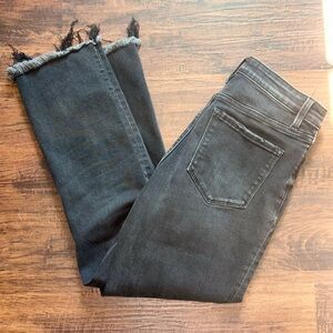 Elegant Dark Gray Women's Cropped Jeans by verte size 28